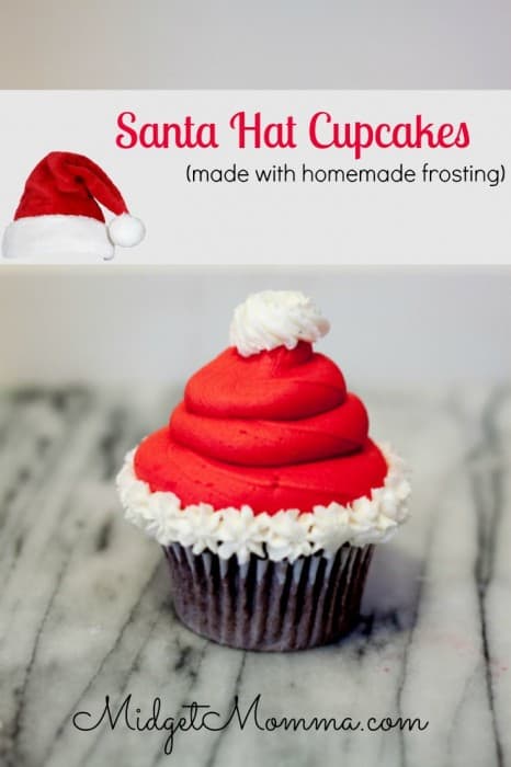 Santa Hat Cupcake Christmas Party Treats