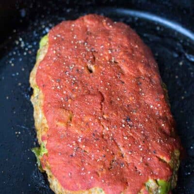 pork meatloaf in a pan