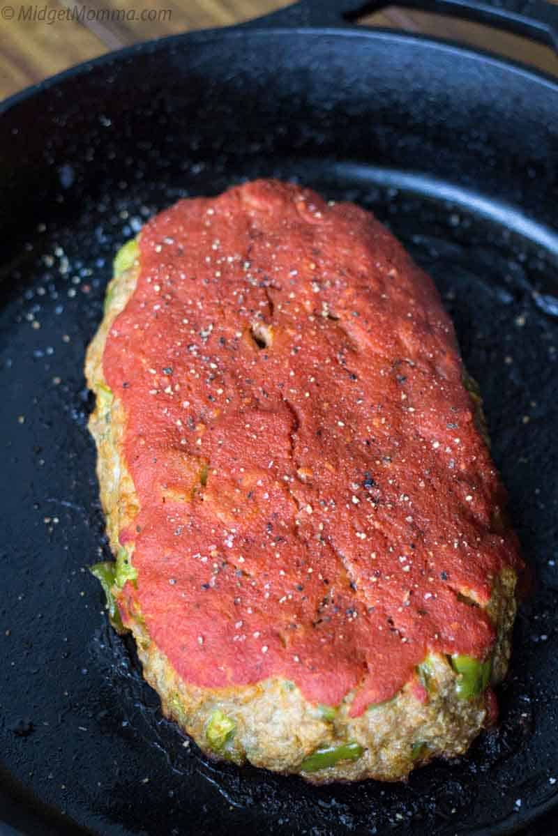 pork meatloaf in a pan