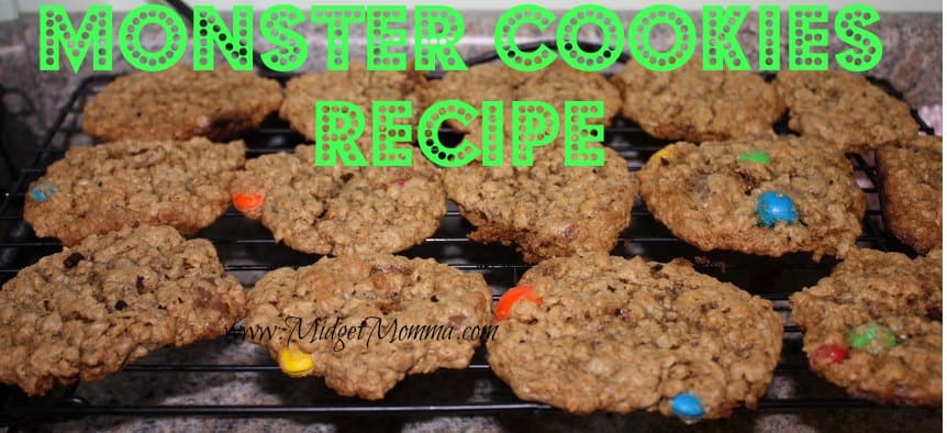 Monster Cookies Recipe are a great clear out your pantry or candy drawer cookie. You will need two cups of any kid of chocolate candy.