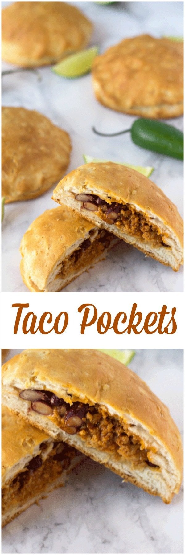 Taco pockets are so easy to make! Eat your Tacos in a fun way with this easy Taco Pocket Recipe can be stuffed with your favorite taco toppings for a tasty taco dinner! #Taco #TacoRecipe #TacoDinner #Tacos