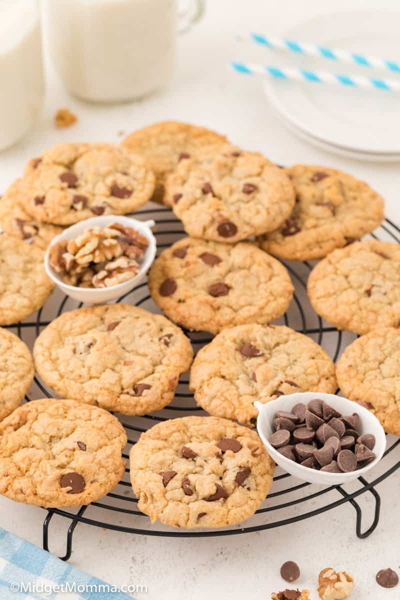 plate of Walnut Chocolate Chip Cookies