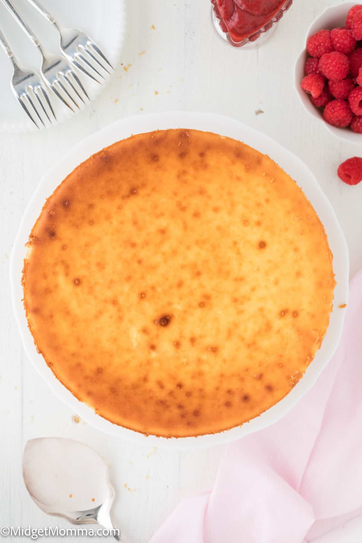 New York Cheesecake Recipe overhead photo