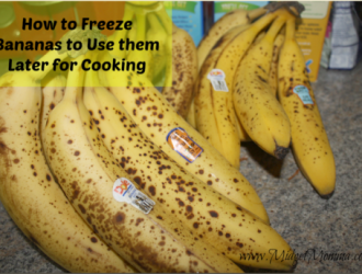 I love when I find bananas on clearance, they are super easy to freeze and then use later on when you need or want to make something with bananas.