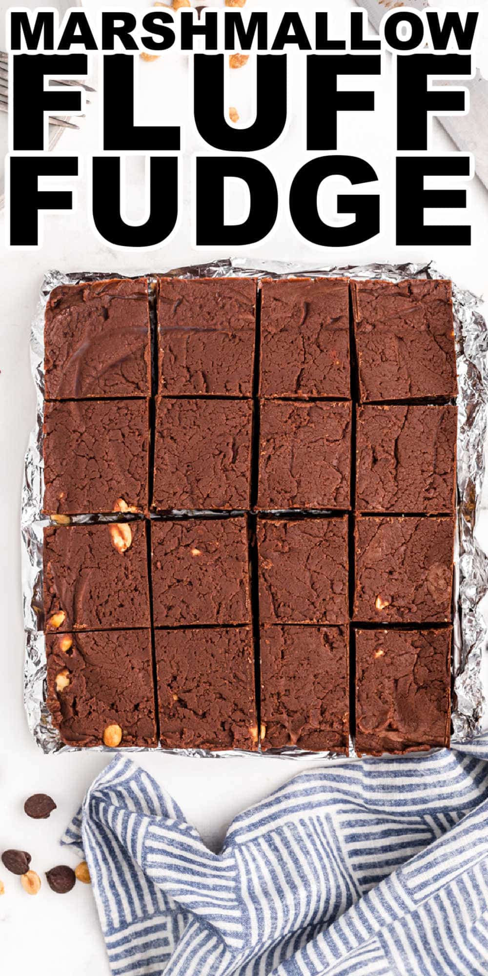 Chocolate Marshmallow Fluff Fudge Recipe with Nuts • MidgetMomma