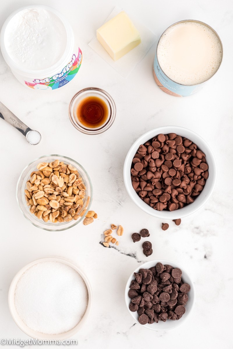 Chocolate Marshmallow Fluff Fudge Recipe with Nuts • MidgetMomma