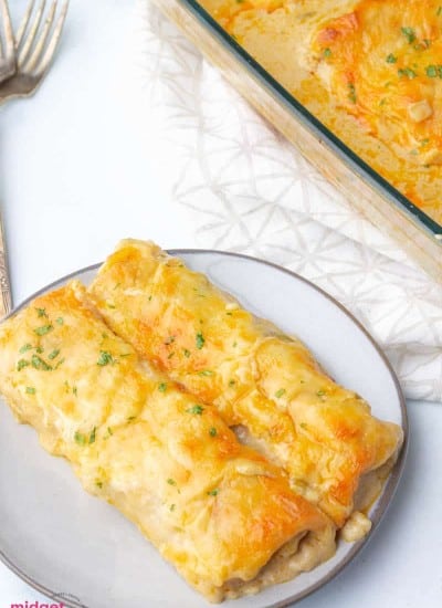 Creamy White Chicken Enchiladas