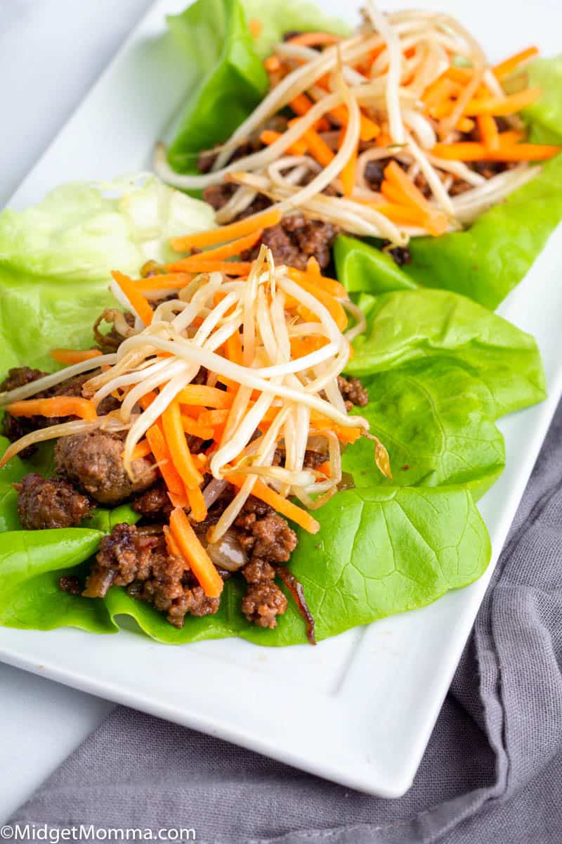 Asian Lettuce Wraps with beef