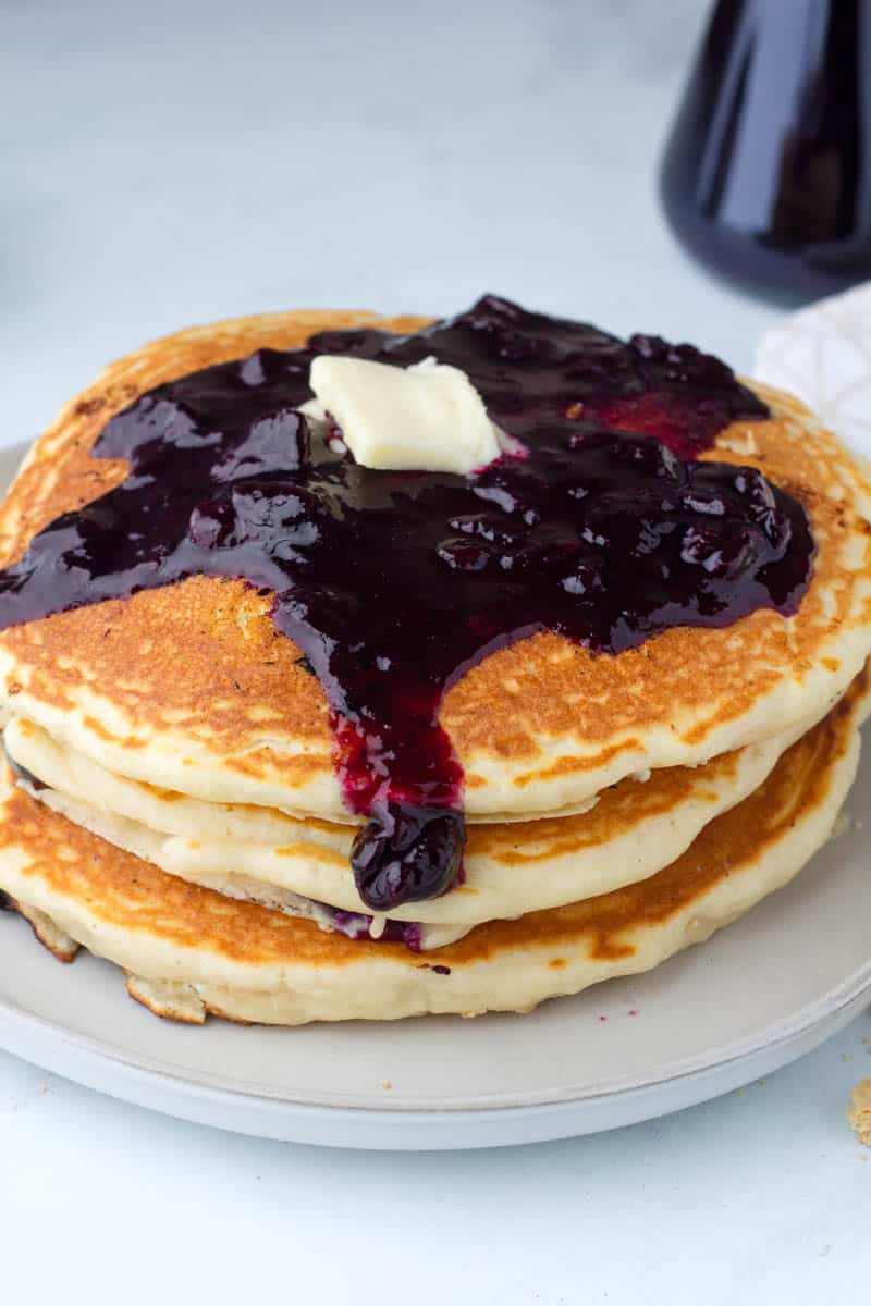 White Chocolate Blueberry Cheesecake Pancakes