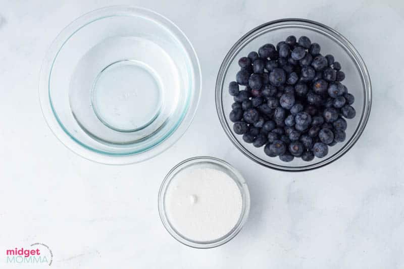 homemade blueberry syrup ingredients