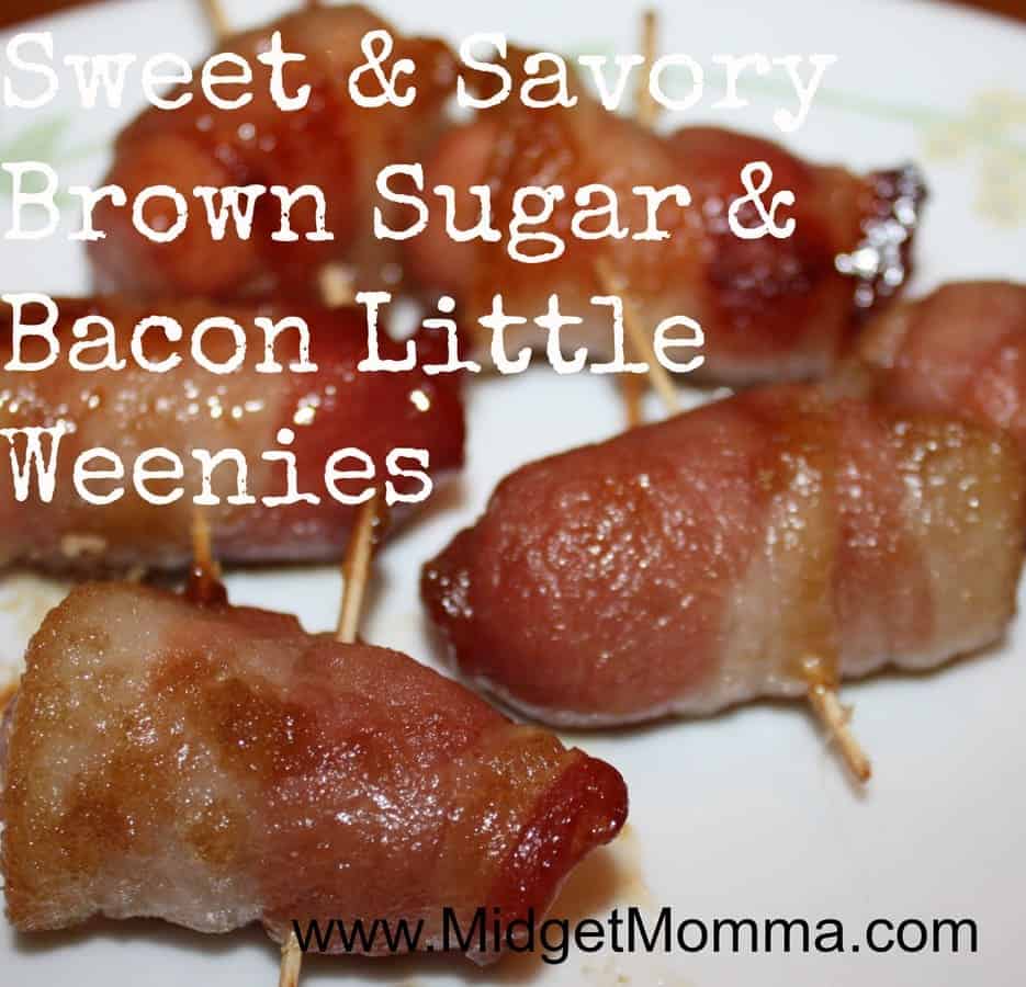 Recipe Sweet & Savory Brown Sugar & Bacon Little Weenies • MidgetMomma