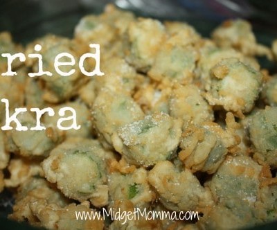 Fried Okra Recipe using fresh okra, and flour. Super easy and delicious. Its a great southern staple that you can make at home where ever you are.