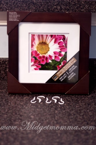 What you need for "Picture" Perfect Key Rack Using a Framed Picture Tutorial 