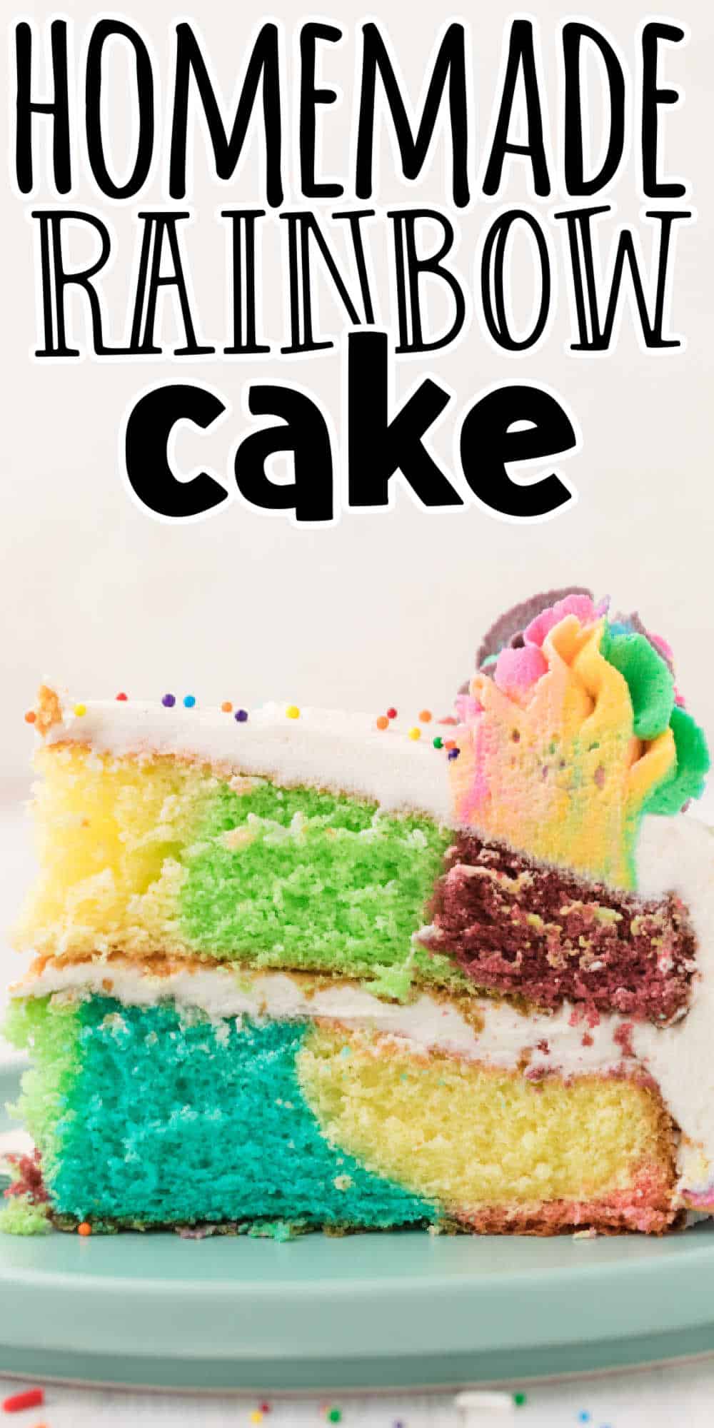 Homemade Rainbow Cake Recipe Vanilla Rainbow Cake