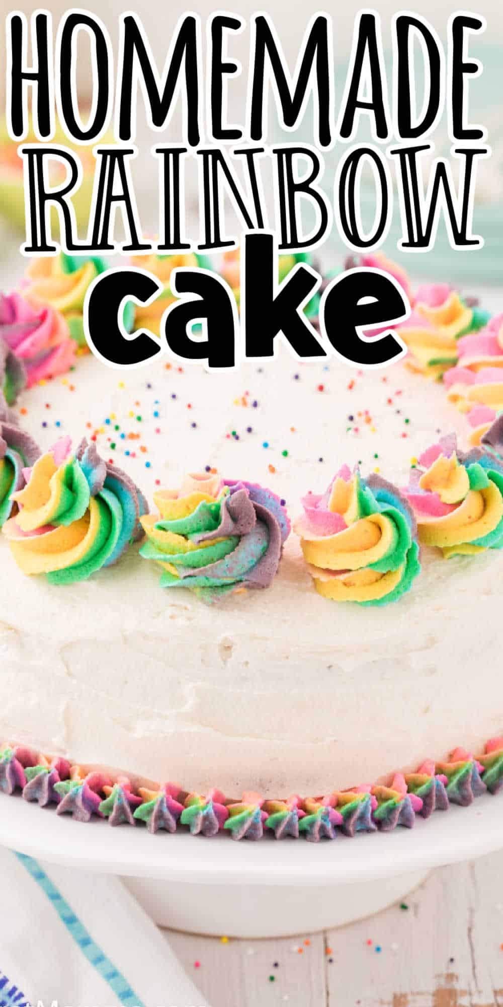 Homemade Rainbow Cake Recipe Vanilla Rainbow Cake