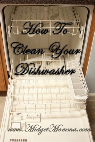 how to clean dishwasher. Step by step directions on how to get your dishwasher deep cleaned.