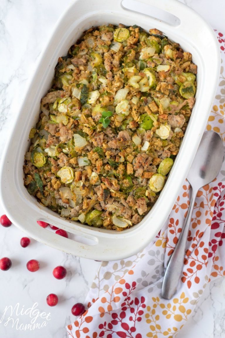 Ground Turkey and Brussel Sprouts Casserole • MidgetMomma