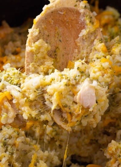 Crockpot Chicken Broccoli and Rice Casserole