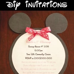 DIY Minnie Mouse Invitations