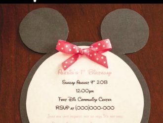 DIY Minnie Mouse Invitations