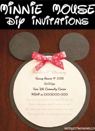 DIY Minnie Mouse Invitations