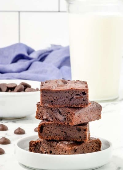 stack of black bean brownies