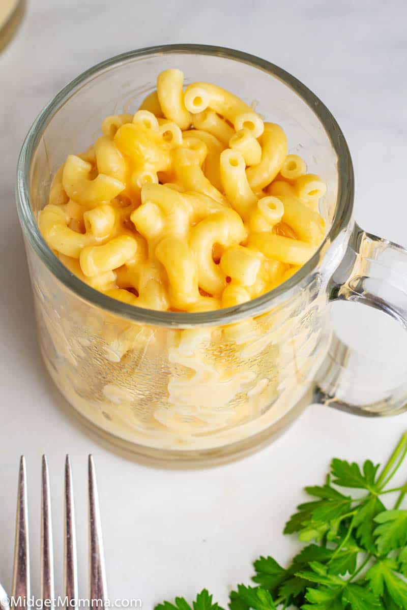 Coffee mug with homemade easy mac