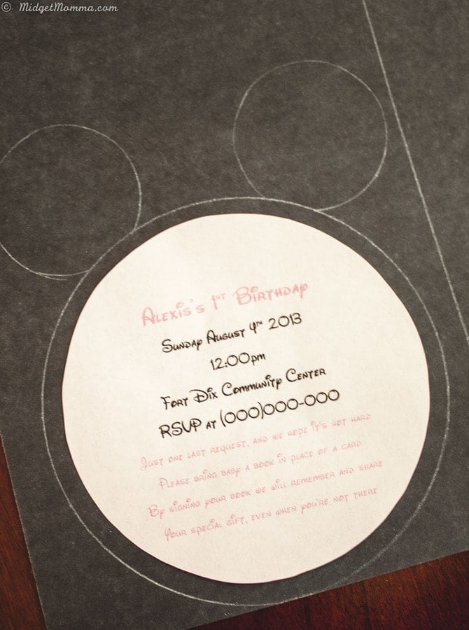 Minnie Mouse Invitations step 4