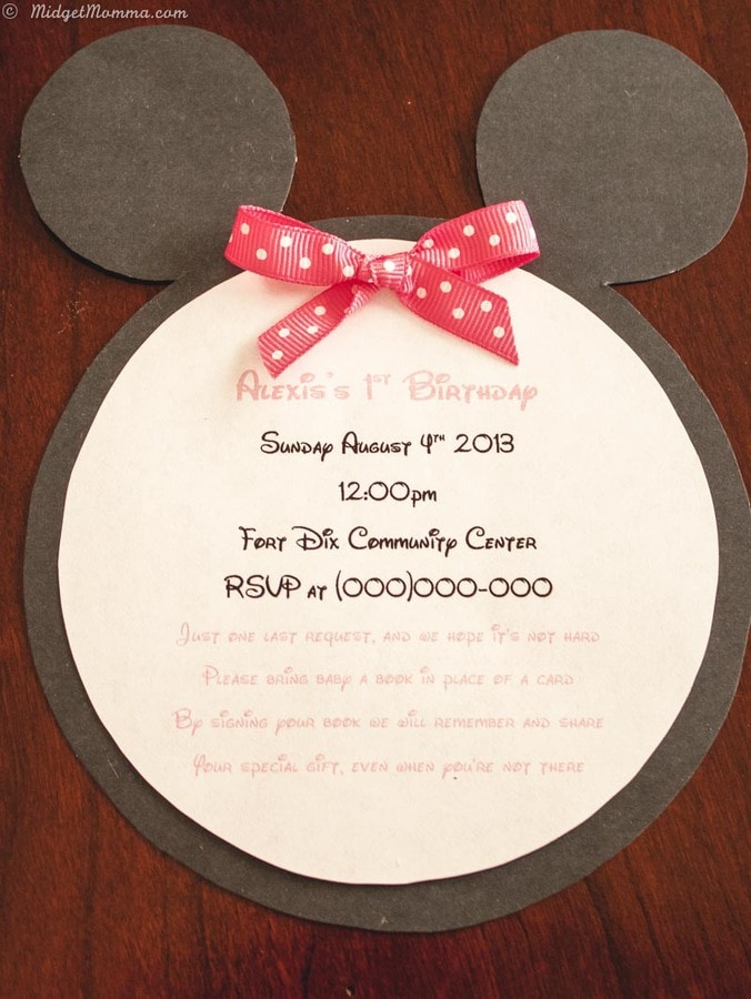 Minnie Mouse Invitations