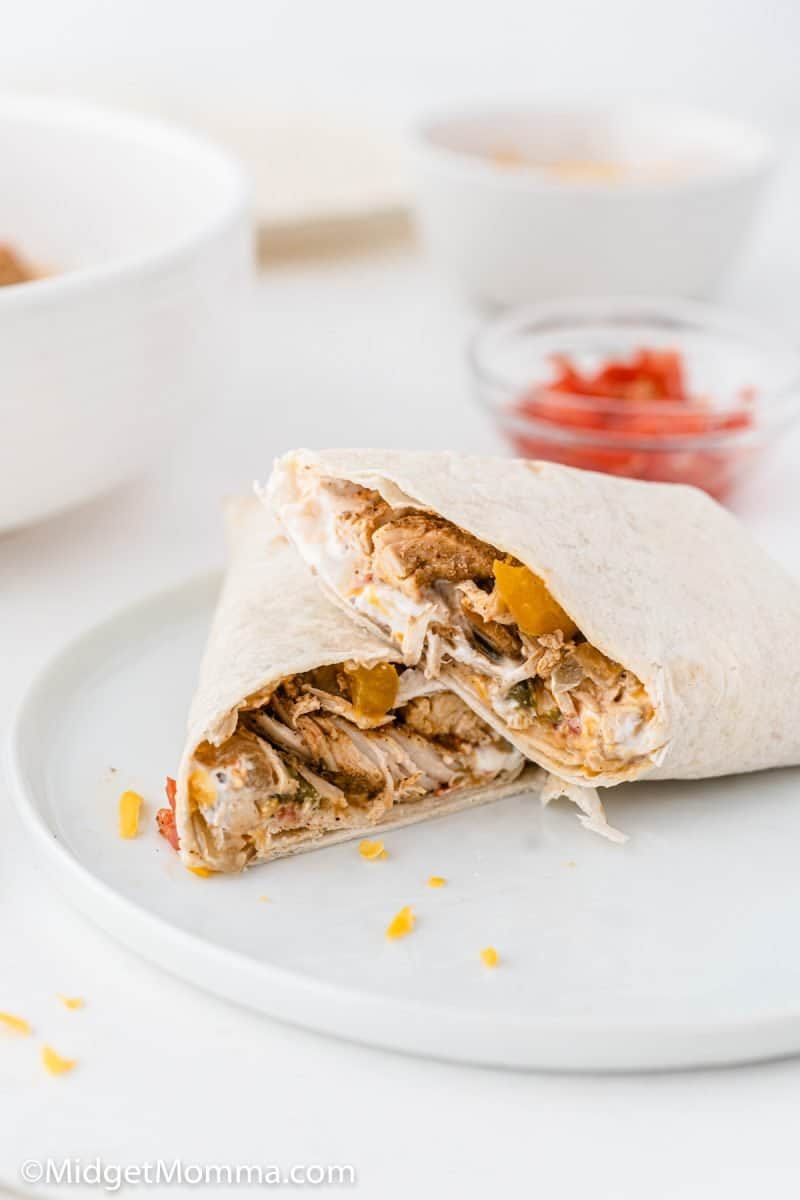 Slow Cooker Chicken Fajitas on plate