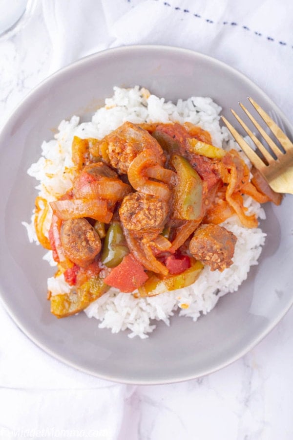 crockpot sausage and peppers