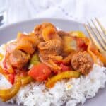 crock pot sausage and peppers