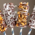 Chocolate Drizzled Marshmallow Pops
