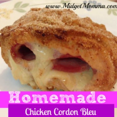 Homemade Chicken Cordon Bleu Recipe - Easy to make homemade chicken cordon bleu that tastes so much better then the processed ones you buy in the store.