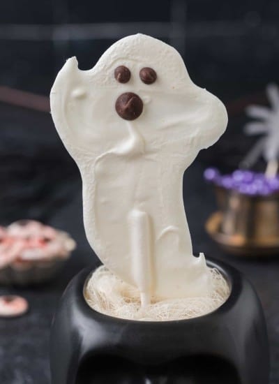 White Chocolate Ghost Pops