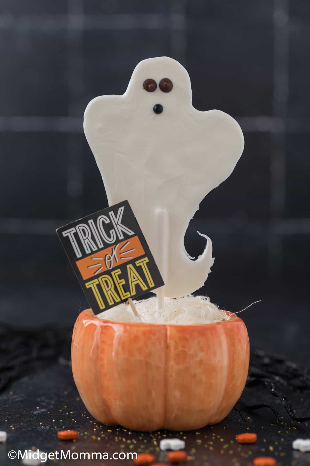 White Chocolate Ghost Pops