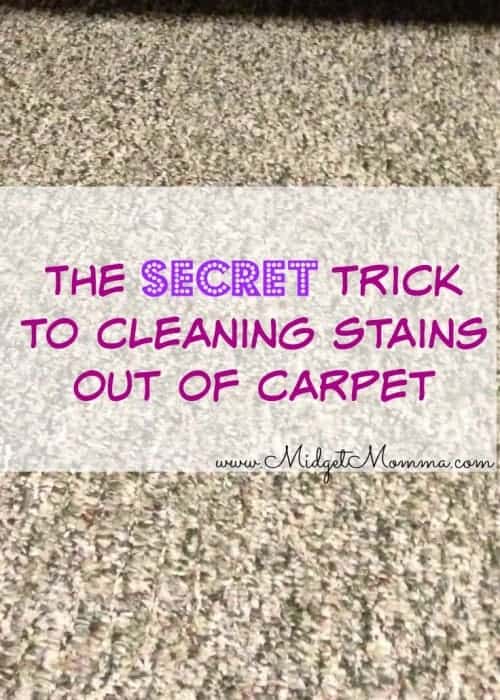 the secret to getting spots out of carpet