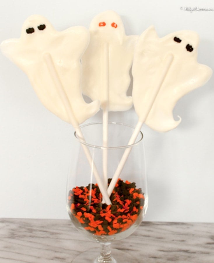 ghost chocolate lolipops