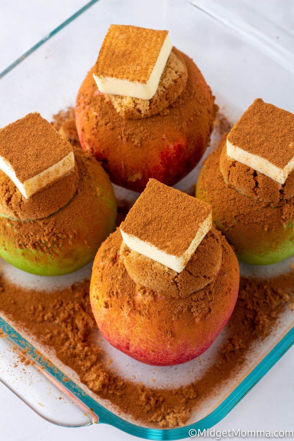 Easy baked apples recipe ready to go in the oven