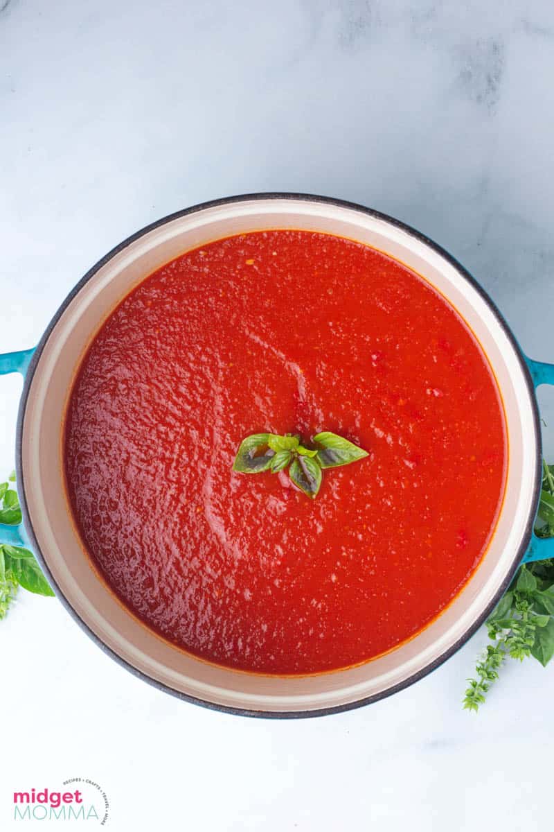 Homemade tomato soup with fresh tomatoes