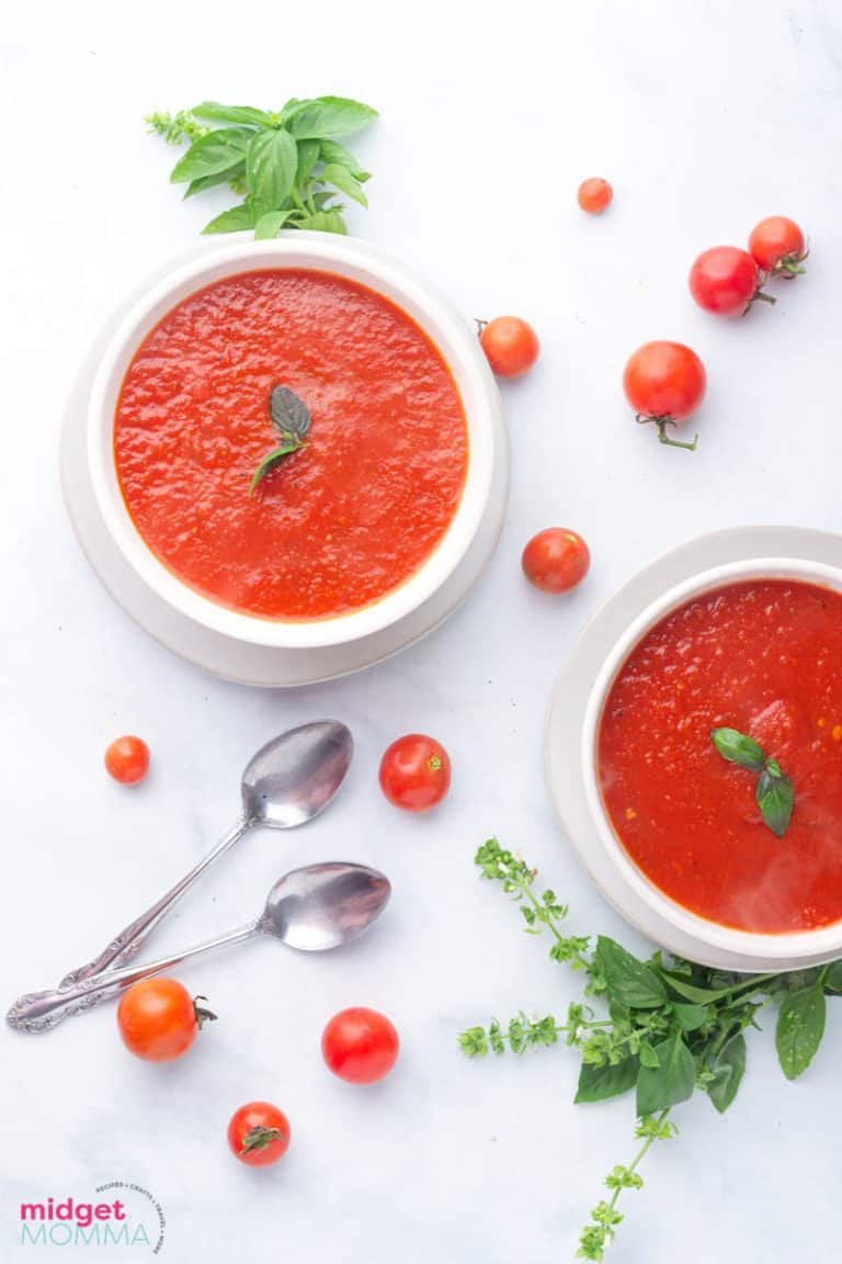 Homemade Tomato Soup (Made with Fresh Tomatoes!)