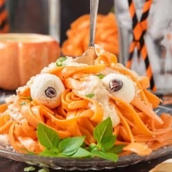 Orange Halloween Pasta