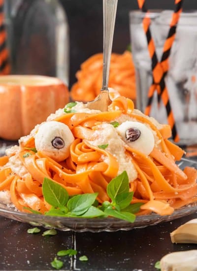 Orange Halloween Pasta