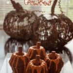 Pumpkin shaped Pumpkin Cake are full of all of your favorite fall spices. With the help of mini bunt pans you are able to shape them like pumpkins.