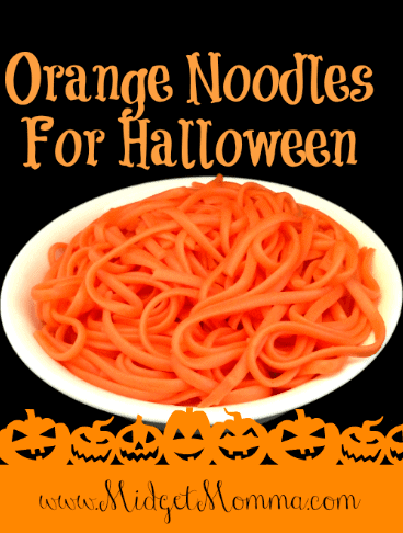 Your kids are going to love these spooky but fun Orange Noodles for Halloween. The best part of these are they are scary how simple they are to make.