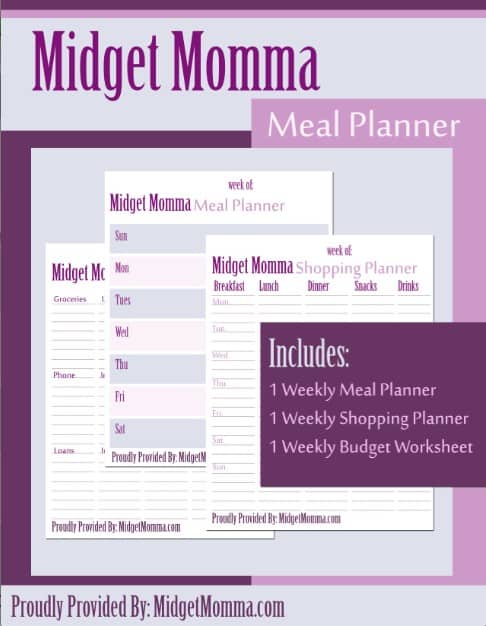 FREE Shopping List, Weekly Budget and Meal planning printables