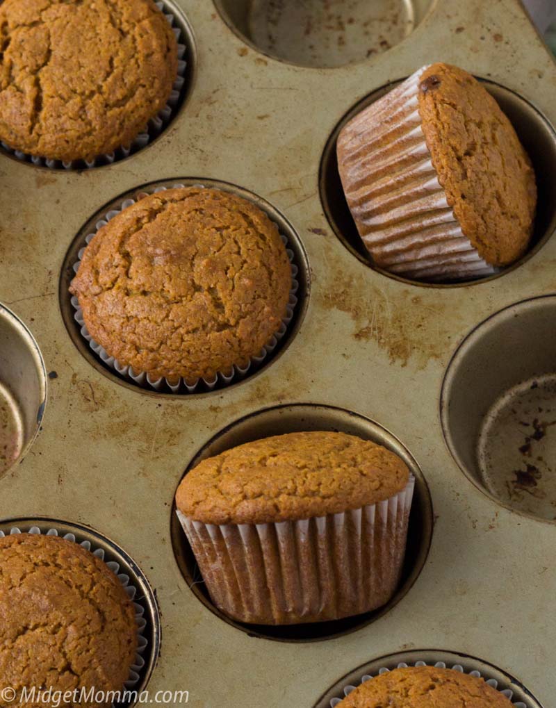 Healthy whole wheat pumpkin muffins