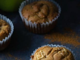 Whole Wheat Apple Muffins Recipe are the perfect treat your kids will surely gobble up. They have this great bite to them every time you bite an apple. #Apple #Cinnamon #muffin #muffinRecipe #appleRecipe #WholeWheatMuffins