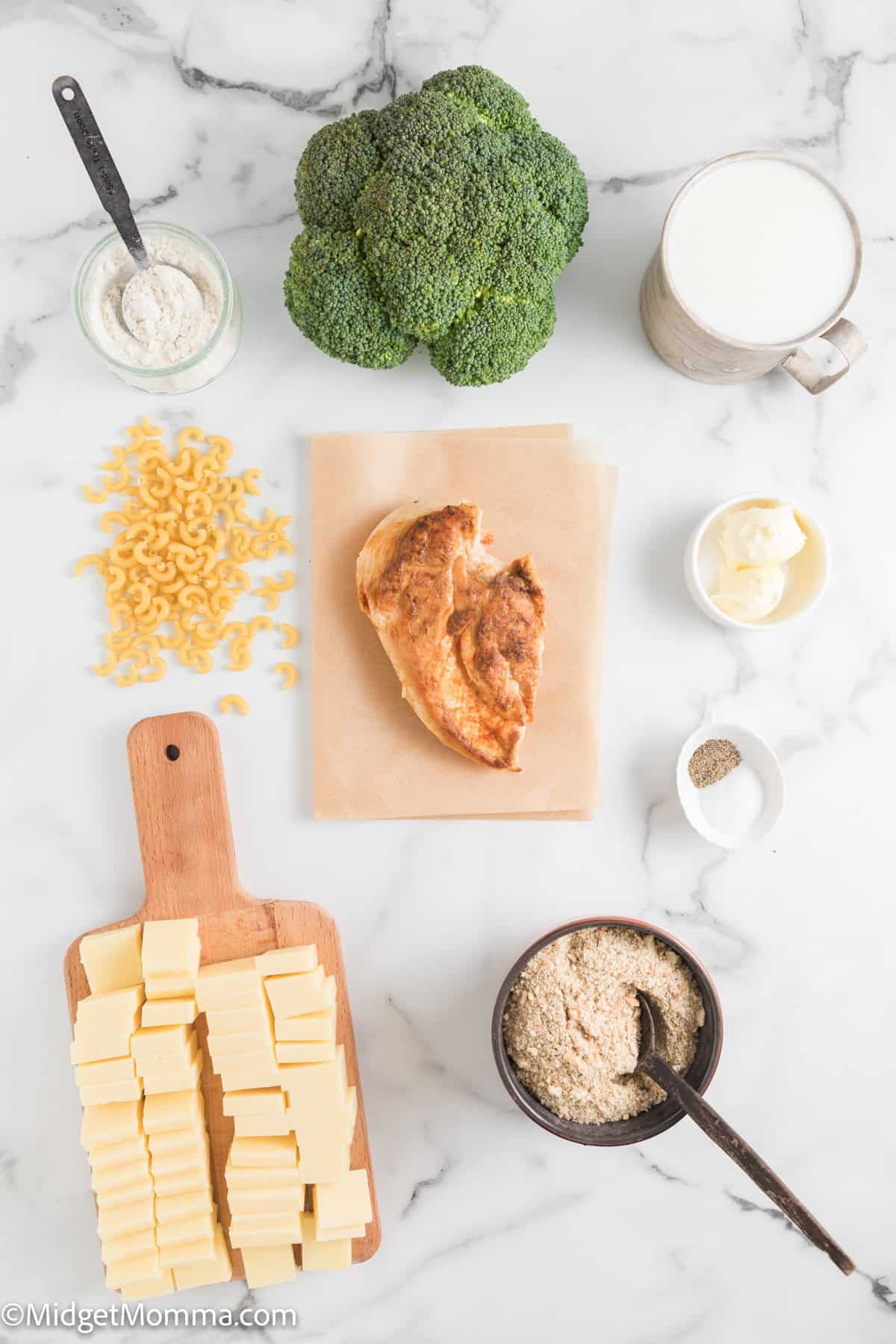 Broccoli Chicken Mac and Cheese ingredients