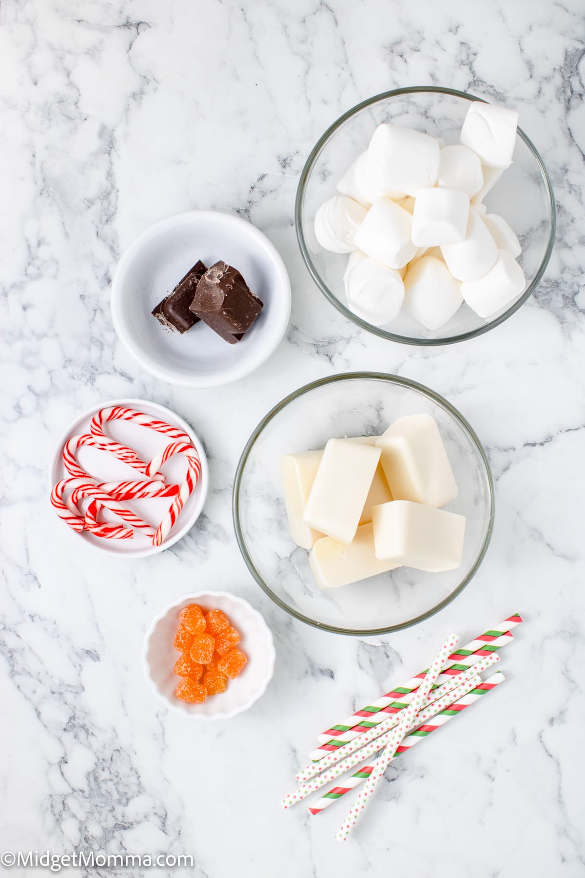 Marshmallow Snowman Pops ingredients